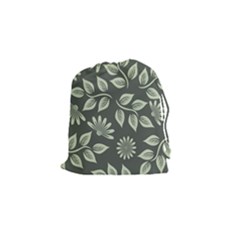 Flowers Pattern Spring Nature Drawstring Pouch (small) by Bajindul