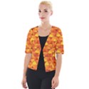 Background Triangle Circle Abstract Cropped Button Cardigan View1