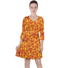 Background Triangle Circle Abstract Ruffle Dress by Bajindul