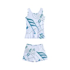 Music Notes Kids  Boyleg Swimsuit by Bajindul
