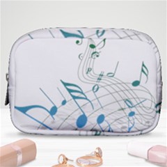 Music Notes Make Up Pouch (small) by Bajindul