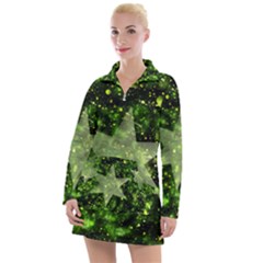 Star Blue Star Space Universe Women s Long Sleeve Casual Dress by Bajindul