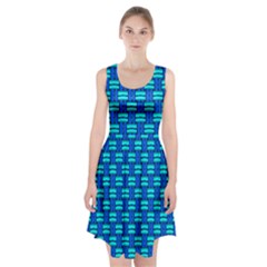 Pattern Graphic Background Image Blue Racerback Midi Dress by Bajindul