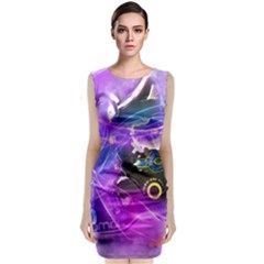 Ski Boot Ski Boots Skiing Activity Classic Sleeveless Midi Dress by Pakrebo