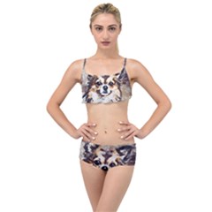 Chihuahua Dog Cute Pets Small Layered Top Bikini Set by Pakrebo