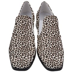 3d Leopard Print Black Brown  Women Slip On Heel Loafers by LoolyElzayat