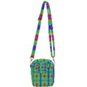 Groovy Yellow Pink Purple Square Pattern Shoulder Strap Belt Bag View3
