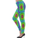 Groovy Yellow Pink Purple Square Pattern Lightweight Velour Leggings View3