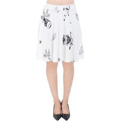 Wise And Big Eyes Velvet High Waist Skirt by WensdaiAmbrose