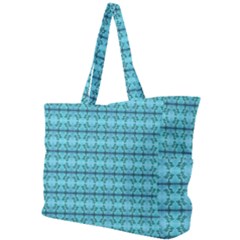 Cute Flowers Vines Pattern Pastel Turquoise Simple Shoulder Bag by BrightVibesDesign