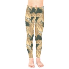 Scrapbook Leaves Decorative Kids  Legging by Nexatart