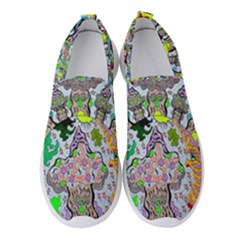Supersonic Volcanic Mushroom Power Women s Slip On Sneakers by chellerayartisans