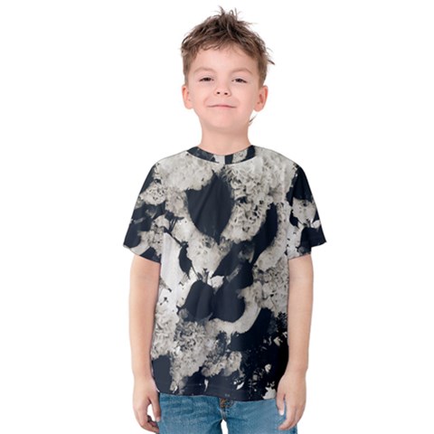 High Contrast Black And White Snowballs Kids  Cotton Tee by okhismakingart