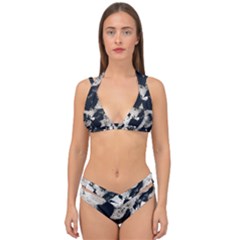 High Contrast Black And White Snowballs Double Strap Halter Bikini Set by okhismakingart