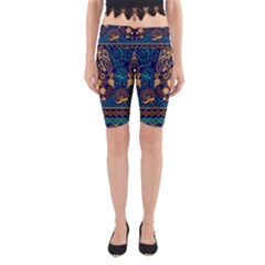 African Pattern Yoga Cropped Leggings by Sobalvarro