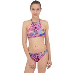 Leaves Racer Front Bikini Set by Sobalvarro