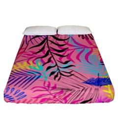 Leaves Fitted Sheet (queen Size) by Sobalvarro