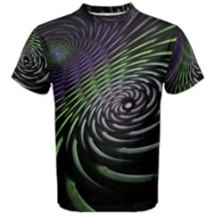 Fractal Fantasy Texture Purple Men s Cotton Tee by Pakrebo
