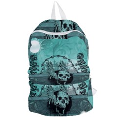 Awesome Skull With Wings Foldable Lightweight Backpack by FantasyWorld7