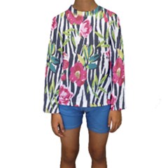 Seamless Flower Patterns Vector 01 Kids  Long Sleeve Swimwear by Sobalvarro