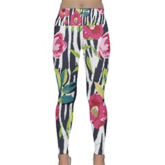 Seamless Flower Patterns Vector 01 Lightweight Velour Classic Yoga Leggings by Sobalvarro