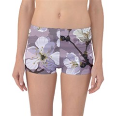 Peach Blossom Seamless Pattern Vector Reversible Boyleg Bikini Bottoms by Sobalvarro