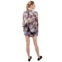 Peach Blossom Seamless Pattern Vector Long Sleeve Chiffon Shirt View2