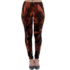 Fractal Painting Flower Texture Lightweight Velour Leggings by Pakrebo