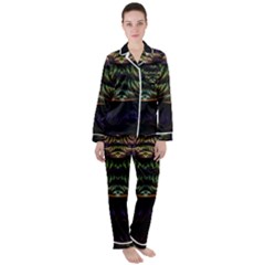 Fractal Colorful Pattern Fantasy Satin Long Sleeve Pyjamas Set by Pakrebo