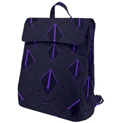 Futuristic Pyramids Perspective Flap Top Backpack by Pakrebo