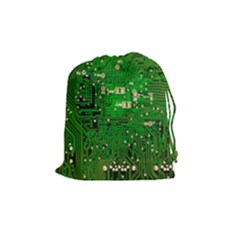 Background Green Board Business Drawstring Pouch (medium) by Pakrebo