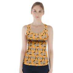 Daisy Orange Racer Back Sports Top by snowwhitegirl