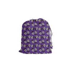 Daisy Purple Drawstring Pouch (small) by snowwhitegirl