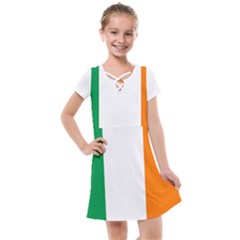 Flag Of Ireland Irish Flag Kids  Cross Web Dress by FlagGallery