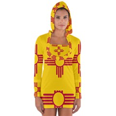 New Mexico Flag Long Sleeve Hooded T-shirt by FlagGallery
