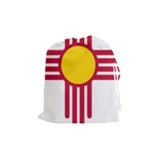 New Mexico Flag Drawstring Pouch (medium) by FlagGallery