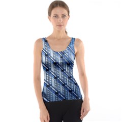 Abstract Architecture Azure Tank Top by Pakrebo