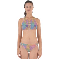 Triangle Pattern Mosaic Shape Perfectly Cut Out Bikini Set by Pakrebo