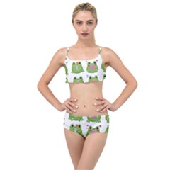 Kawaii Frog Rainy Season Japanese Layered Top Bikini Set by Pakrebo