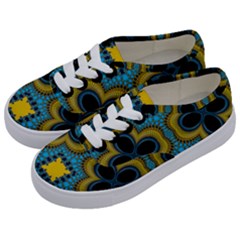 Seamless Pattern Ornament Wallpaper Kids  Classic Low Top Sneakers by Pakrebo