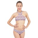 Graphic Seamless Pattern Pig High Neck Bikini Set View1