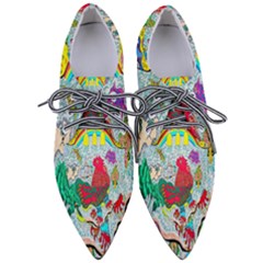 Supersonic Key West Gypsy Blast Pointed Oxford Shoes by chellerayartisans