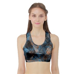 Rustictomorrow Sports Bra With Border by designsbyamerianna