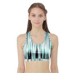Muddywater Sports Bra With Border by designsbyamerianna