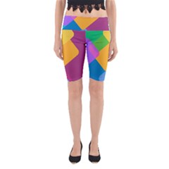 Geometry Nothing Color Yoga Cropped Leggings by Mariart