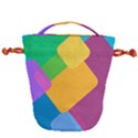 Geometry Nothing Color Drawstring Bucket Bag View2