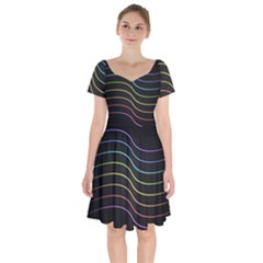 Wallpaper Background Colors Neon Short Sleeve Bardot Dress by Bajindul