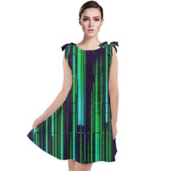 Background Blur Tie Up Tunic Dress by Bajindul