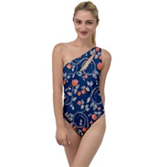 Midnight Florals To One Side Swimsuit by VeataAtticus