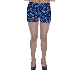 Midnight Florals Skinny Shorts by VeataAtticus